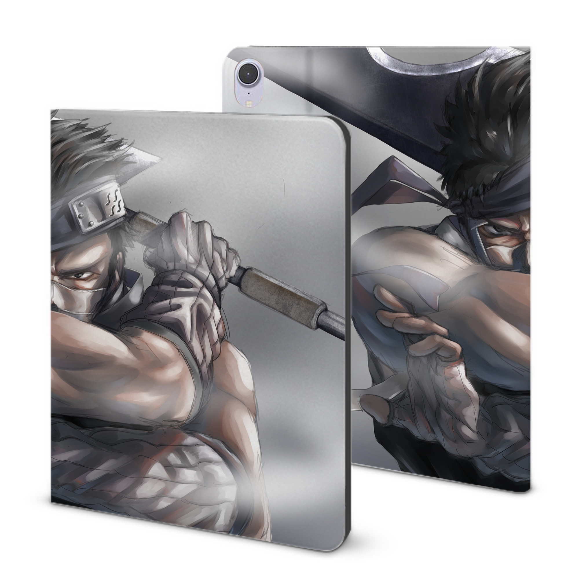 （画像用） NARUTO -ナルト- NARUTO -ナルト- 疾風伝 IPad ケース ブック型 PUレザー TPU 耐衝撃 軽量 薄型 ペン収納なし 全面保護 IPad 各モデル対応